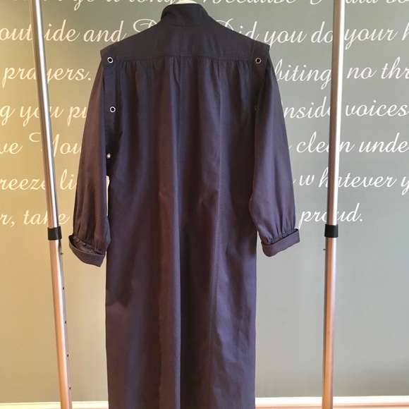 LOUIS FERAUD PARIS BLUE TRENCH COAT - Picture 2 of 3